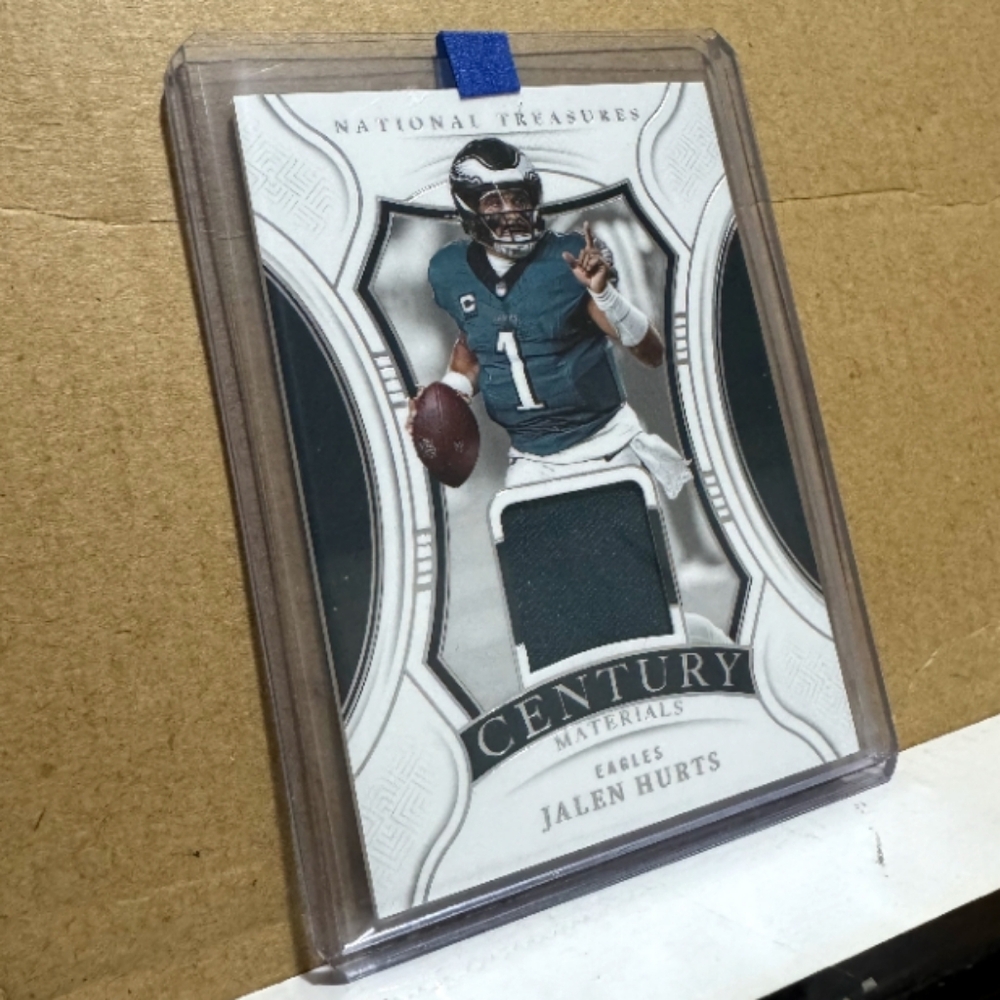 🏈🏆Jalen Hurts "National Treasures Century Materials - 99/99 Insert" Card🏆🏈 - Picture 6 of 6
